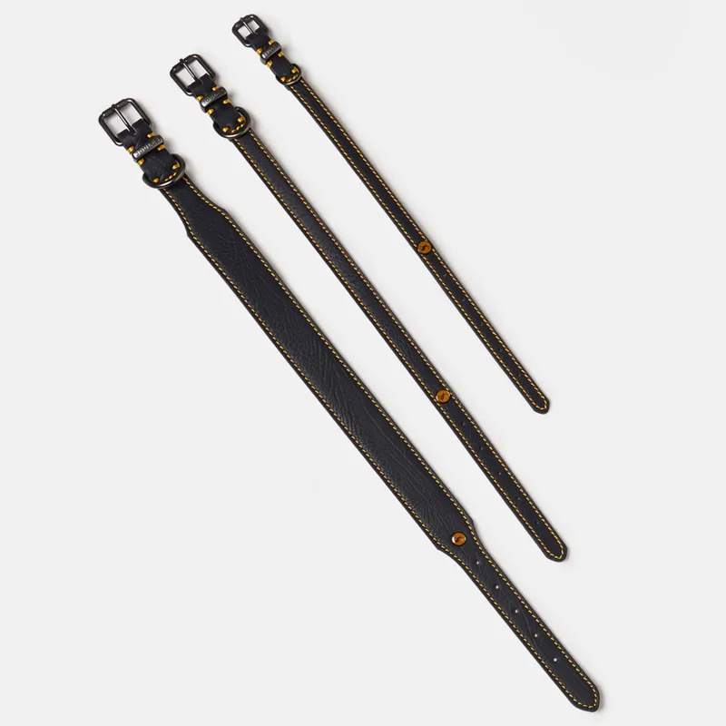 Joules Leather Dog Collar Navy-3